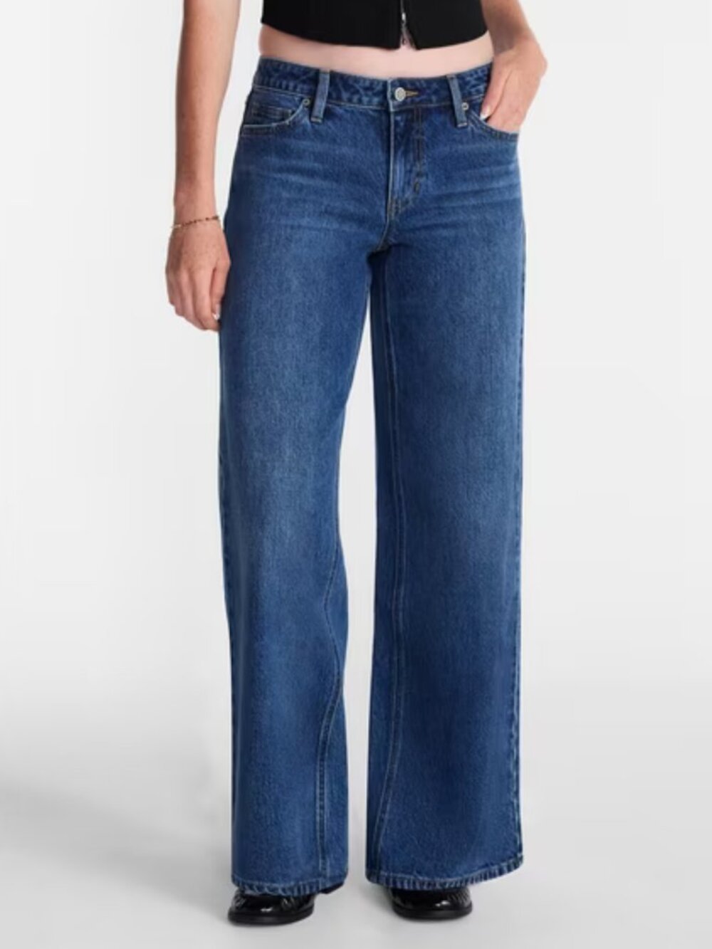 No Boundaries Mid Rise Baggy Jeans, 29", 31", 33" Inseams, Women'sand Women's